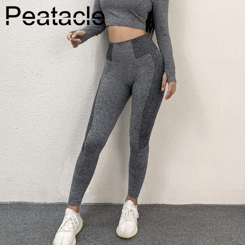 Peatacle легинсы спортивные женские штаны для фитнеса или йоги Высокая талия спортивная одежда для зала Lulu лайкра Девушки энергии бесшовные леггинсы