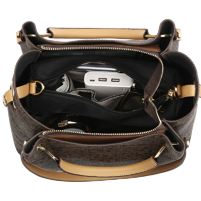 100% Real Leather Bags 2021 New High-quality Presbyopia Bucket Bag Shoulder Female Totes Large Capacity Messenger Handbag Gg Cc