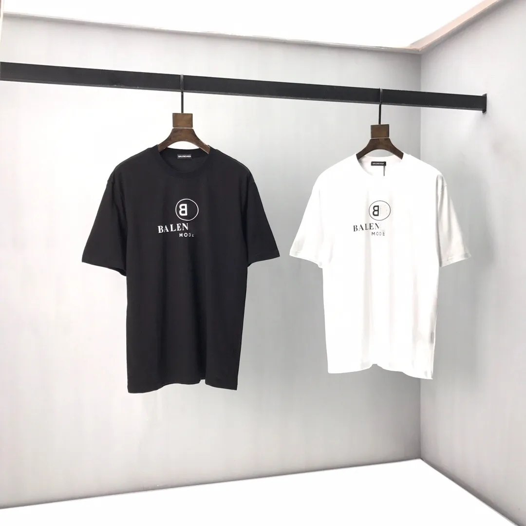 

2021 BB Classic Logo design Men Women Casual Kith T-shirts Inside Tag High Quality Tops Black/White fashion T-shirt 0057