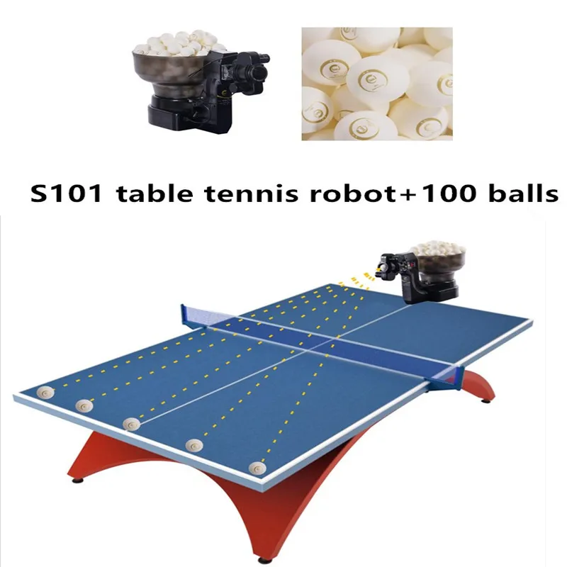 Подарок для мужчин робот настольного тенниса S101 40 + мячей пинг-понга взрослых и