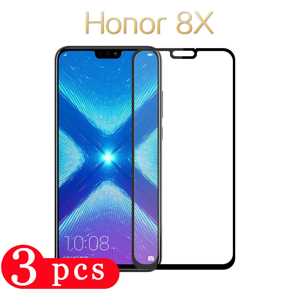 3 шт. полное покрытие закаленное стекло для huawei honor 8X max 8A pro 8 lite 8s 8c на защитная