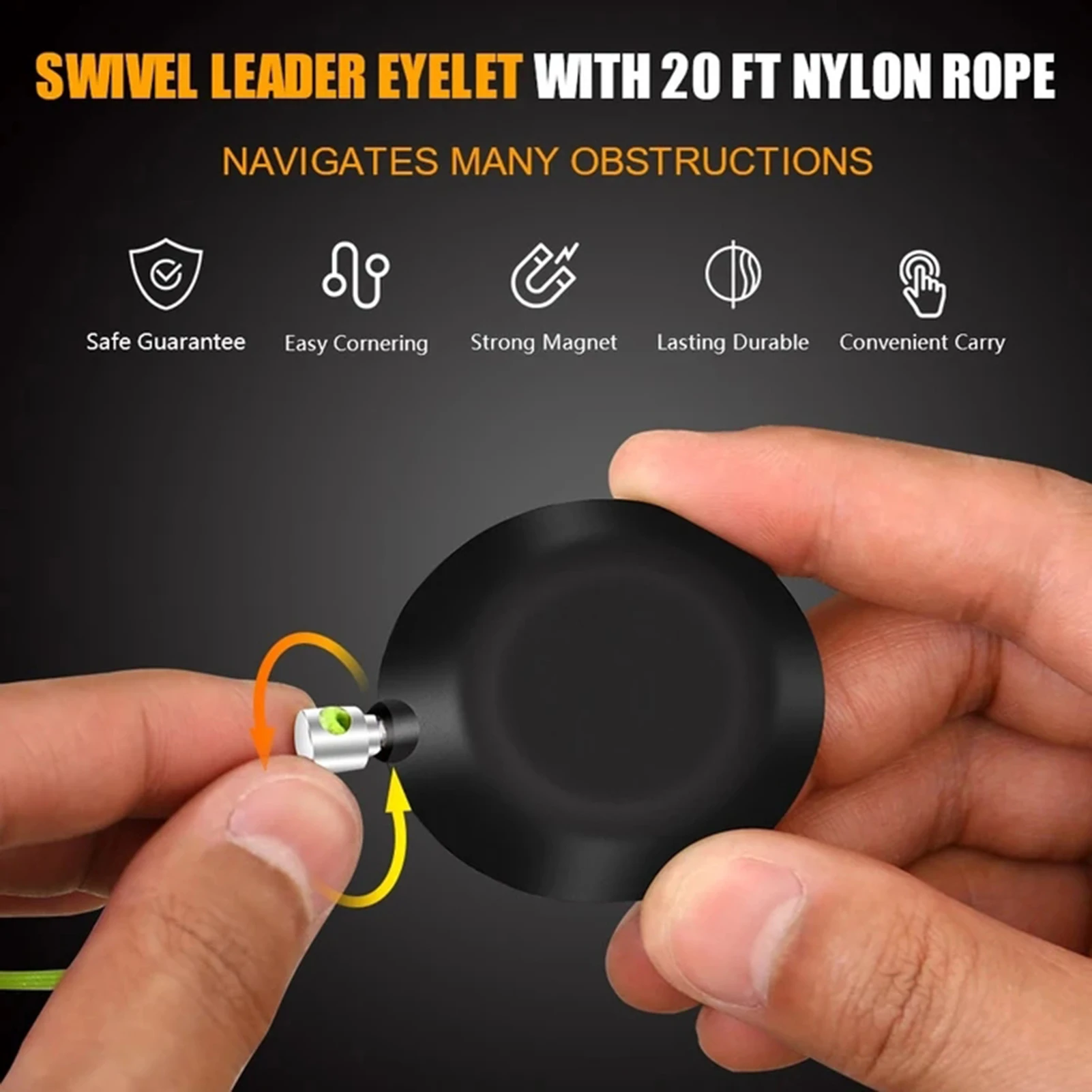 

Wiremag Puller Set Fish Tape Wire Magnetic Cable Fishing Tools Father's Day Gift Office and Garden Repair Wire Fishing S