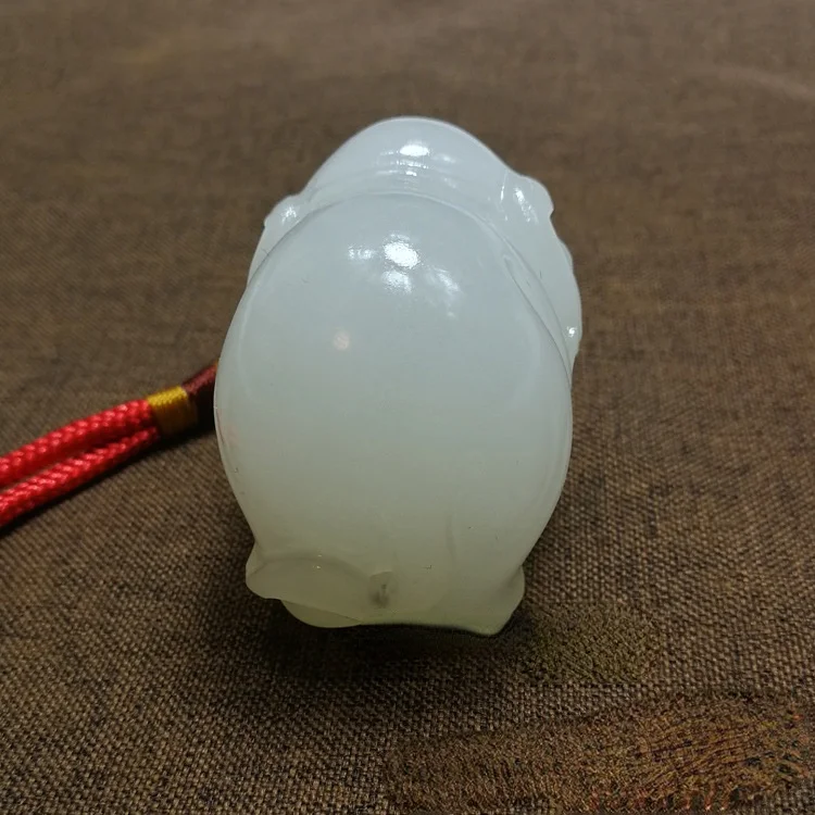 Подвеска в виде слона из белого нефрита Очаровательная бижутерия женская