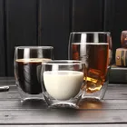 Термостойкая стеклянная чашка для виски с двойными стенками, 80250350450 мл, чашки для пива, кофе, кружка для напитков ручной работы, кружки для чая, прозрачная посуда для напитков