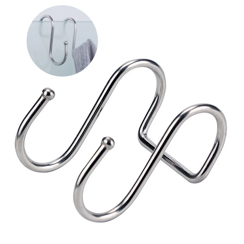 (8PCS) Double S Shape Hanging Hooks 304 Stainless Steel For Kitchen Pots And Pans Handbag Hanger | Дом и сад