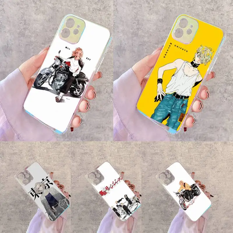 

Anime MOTO tokyo revengers Phone Case for iPhone xiaomi redmi 7 8 9 11 12 10 S X XS XR MINI Pro Max Plus laser Transparent