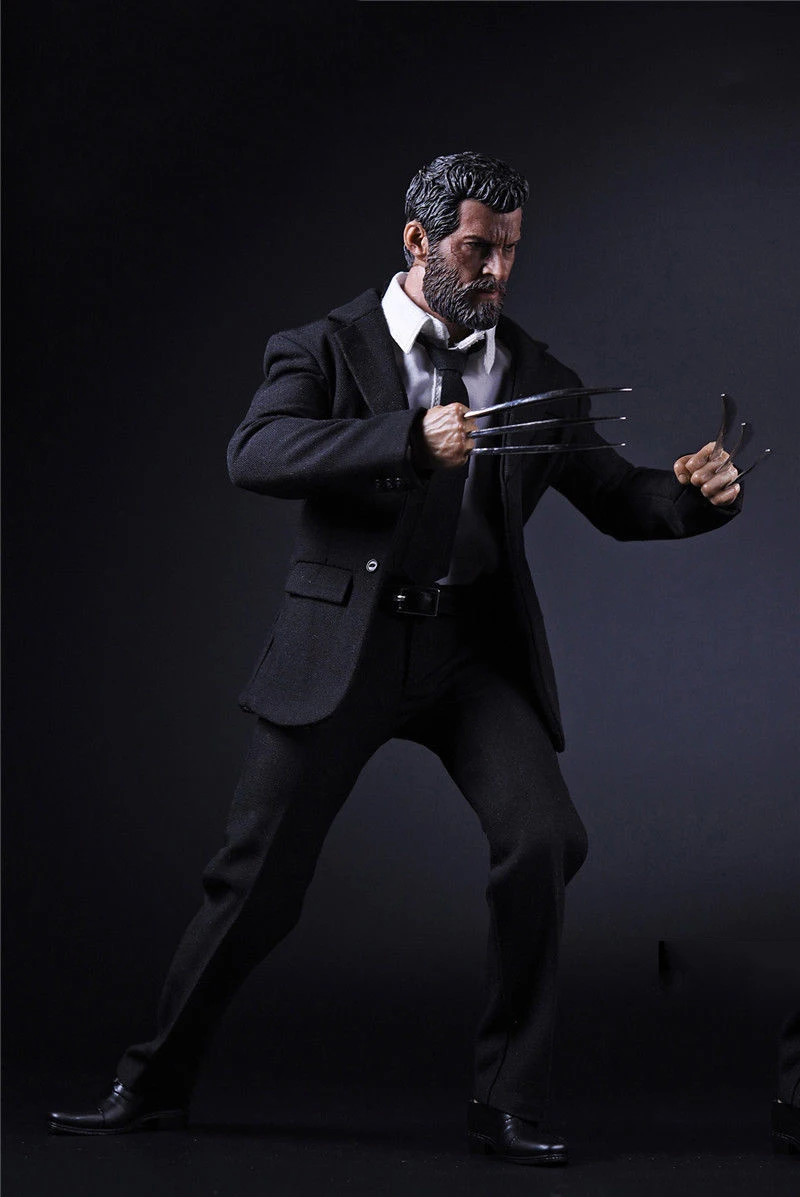 

X-man Wolverine Logan 1/6 Scale Male Business Suit Clothes Set Claws for 12 Inches Action Figures Bodies