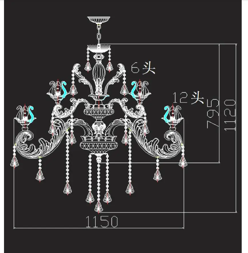 Рисунок 4 - Хрустальная люстра в европейском стиле