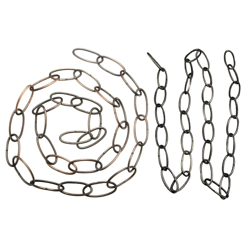 

Сверхмощная цепь для винтажных люстр, подвесных ламп, красная бронза и жемчуг, черный, 2 шт., 1 м