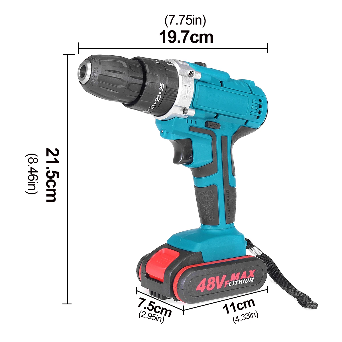 

48V AU/US/EU/UK Plug Cordless Hand Drill Home Electric Screwdriver Wireless Power Driver DC Lithium-Ion Battery Rechargeable