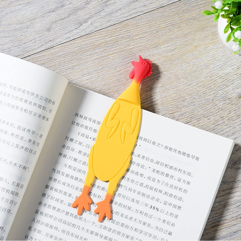 

1pc Animal Bookmark Creative Funny Screaming Chicken Book Marks Page Marker Page Dividers Book Tags Gifts School Office Supplies