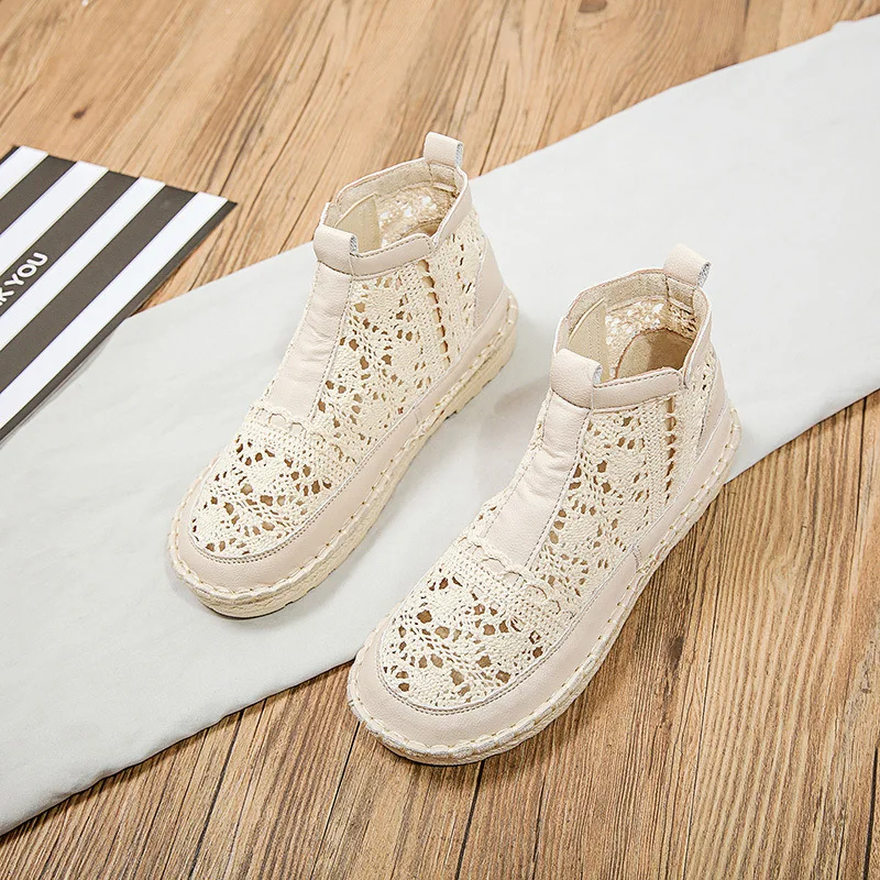 

New Women's Breathable Mesh Summer Shoes Lace Walking Shallow New Solid Non Slip Casual Shoes