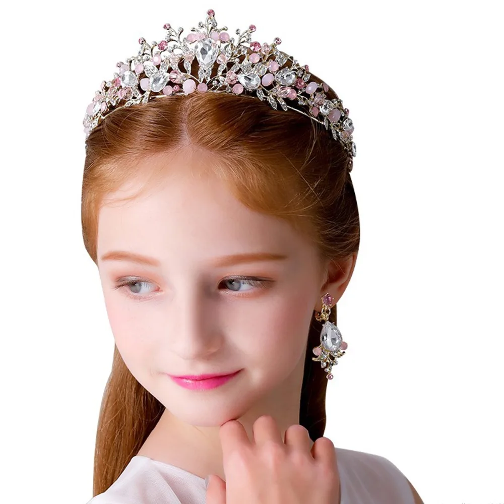 Повязка на голову для невесты ручной работы роскошная Корона с кристаллами