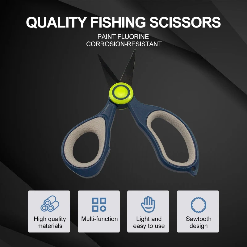 KESFISHING Fishing Scissor Plier Storage Case Lure Cutter 14cm Mini Fish Use Scissors Multifunction Portable | Спорт и развлечения