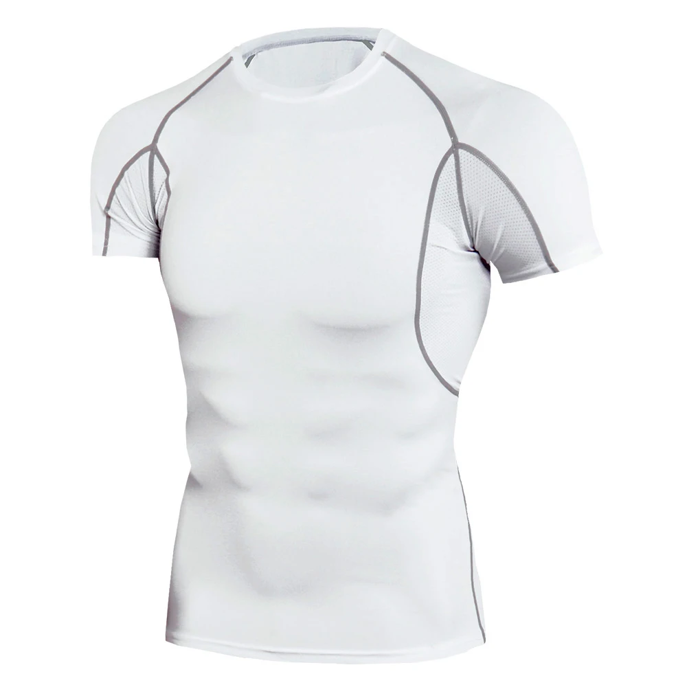 

fashion Short sleeve t shirt male 3d printing skin-skin compressed shirt male mma Keep warm gym male top body building t shirt
