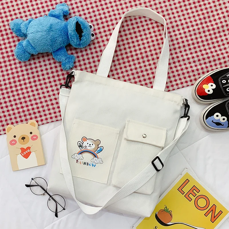 Женская сумка через плечо с мультяшным рисунком школьный ранец на одно