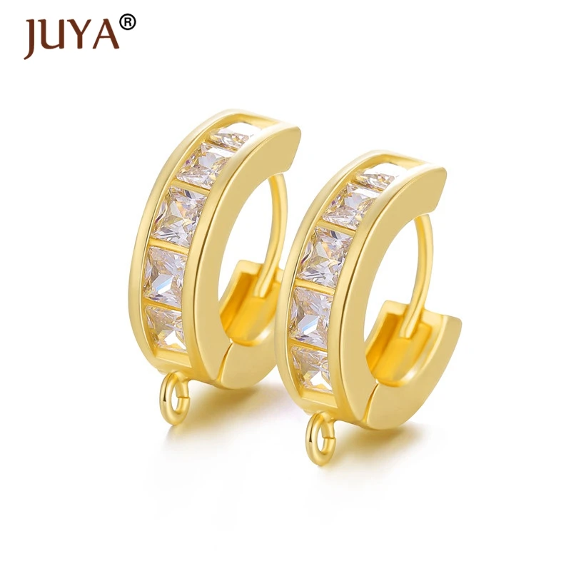 1 Pair Fashion Zircon Earring Hook Clasps Accessories For Earrings Jewelry Making Handmade DIY Findings Components | Украшения и