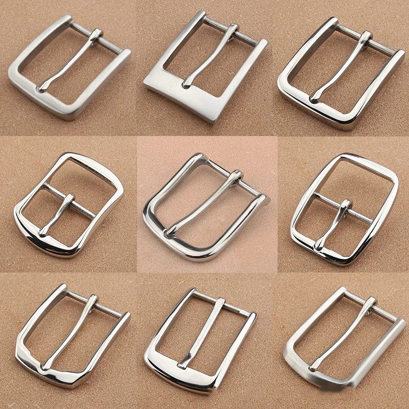 

Meetee 1pc ID35mm/ID40mm Solid Stainless Steel Belt Buckle Smooth Pin Buckles Trouser Belt Clip LeatherCrafts Band Hook Head