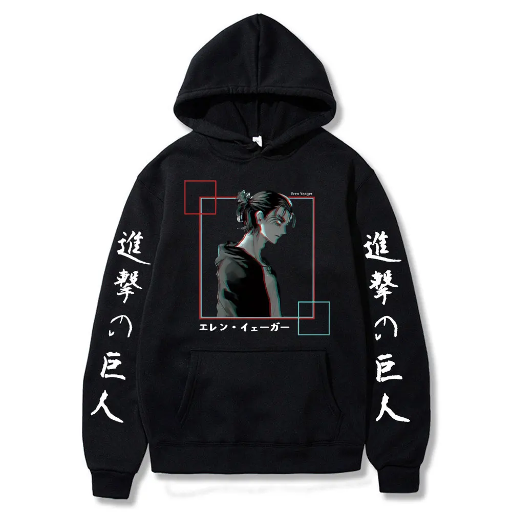 

2021 Attack on Titan Hoodie Fashion Pullovers Casaul Tops Men Womens Autumn Winter Sweatshirts Tops Unisex