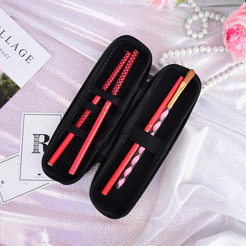 

Black Pen Pencil Case Portable EVA Hard Shell Holder Pen Pencil Case Pouch Stationery Box Makeup Bag Office School Supplies
