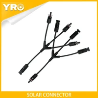 1 pairs 3 in 1solar photovoltaic panel adaptor cable connector y type 2 way plug parallel connection of battery plate assembly