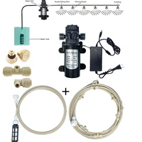 6m 18m watering kits 12v dcdiaphragm pump mist water spray fog nebulizer thread nozzle 10 24 unc misting cooling system