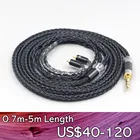 Кабель для наушников LN007693 16-жильный черный OCC для AKG N5005 N30 N40 MMCX Sennheiser IE300 IE900