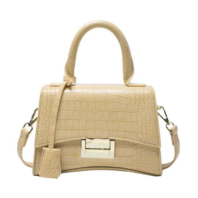 

Crocodile pattern Square Tote bag 2020 Fashion New High-quality PU Leather Women's Designer Handbag Lock Shoulder Messenger Bag