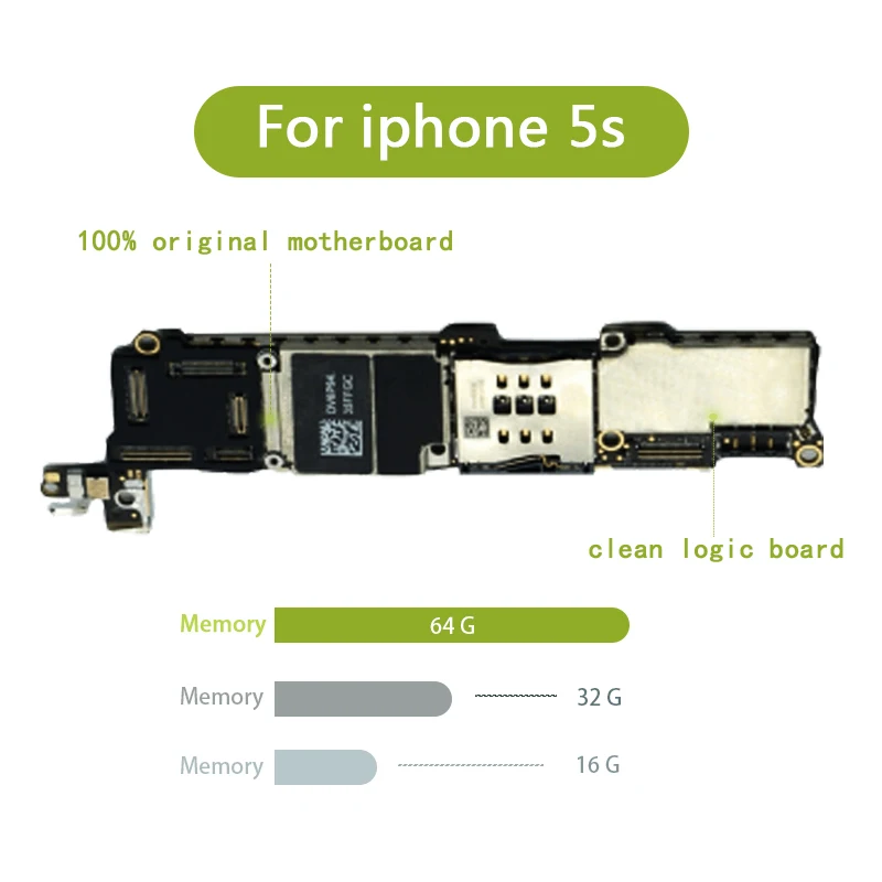 Полная разблокированная материнская плата для iphone 5S, для iphone 5S материнская плата с сенсорным ID/без Touch ID