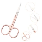 Ноготь из нержавеющей стали ножницы популярные цвета розового золота маникюрные инструменты для бровей носовые ножницы пинцет маленький размер