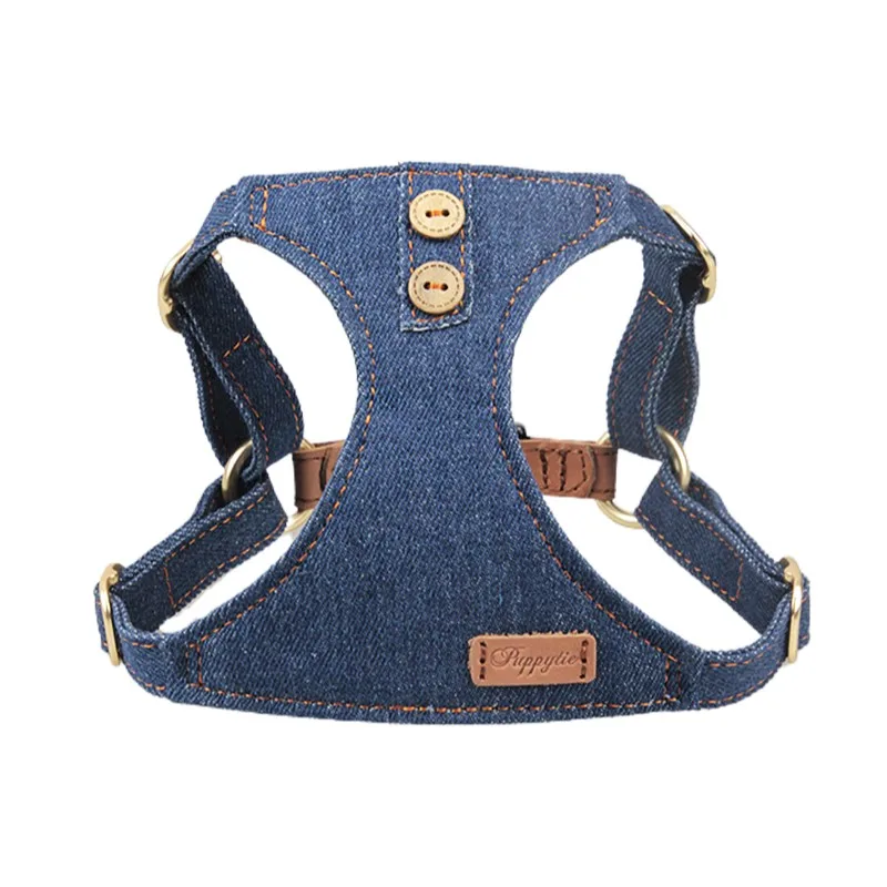 Модный джинсовый жилет для собак Регулируемая мягкая подкладка щенков не