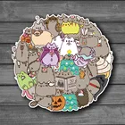 50 шт., водонепроницаемые декоративные наклейки в виде кота для скрапбукинга