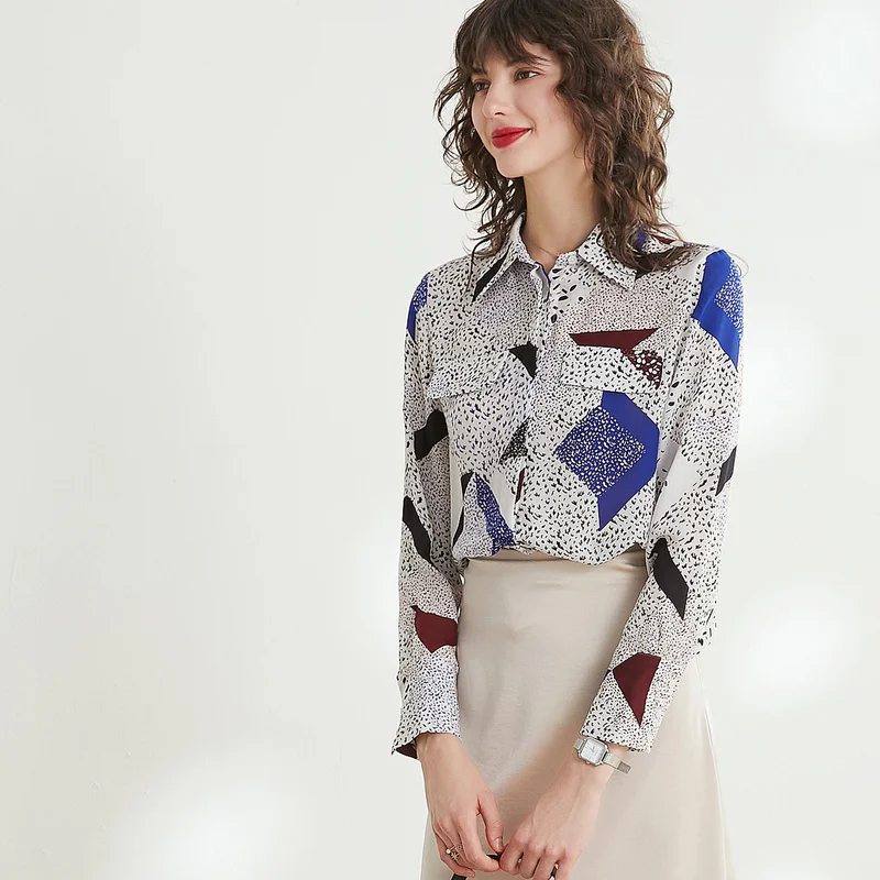 Женский топ из натурального шелка свободная блузка тутового шелкопряда с