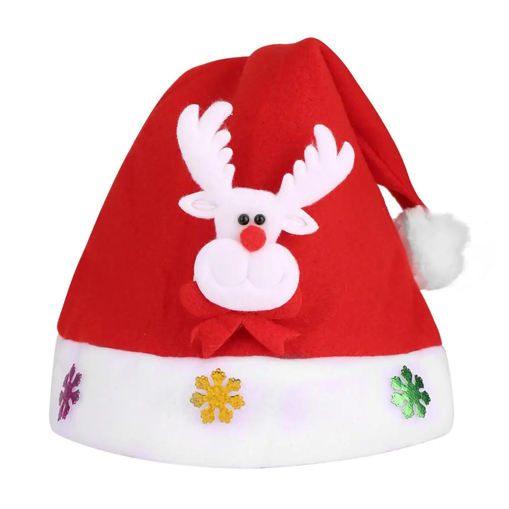 Рождественские шапки светодиодный светильник детские украшения для