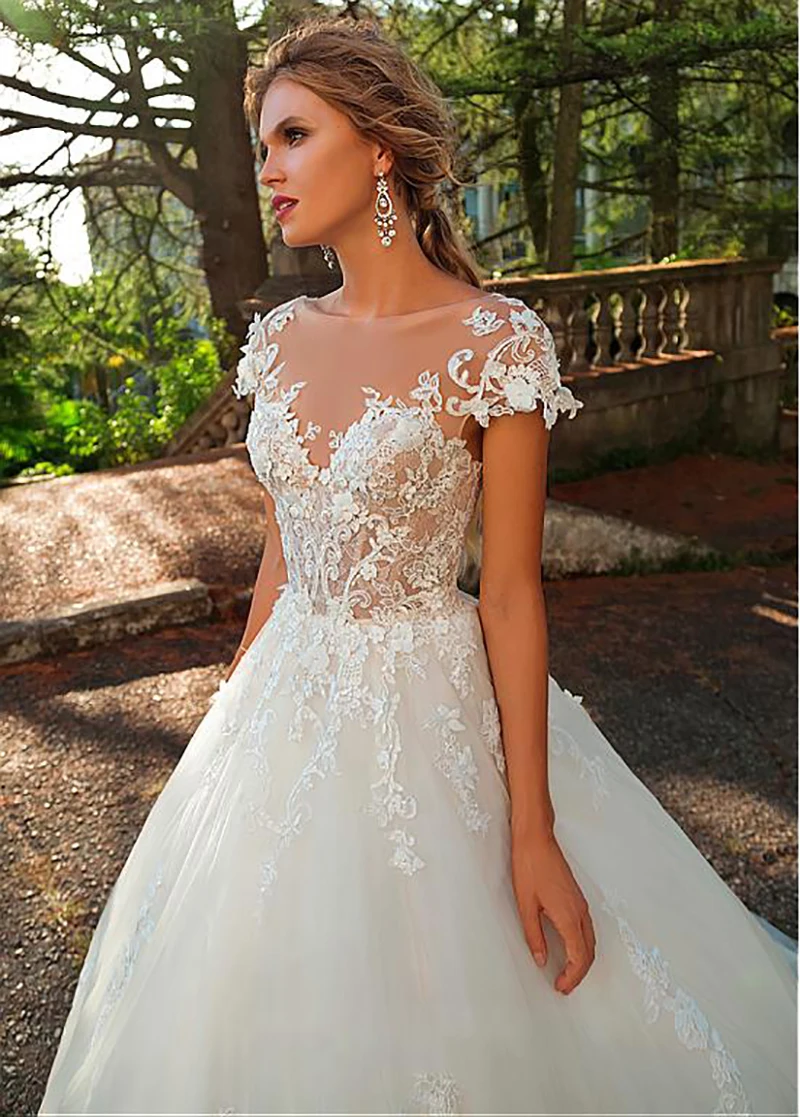 A Line свадебное платье 2019 эротичное апплике кружевное Бохо С v-образным вырезом