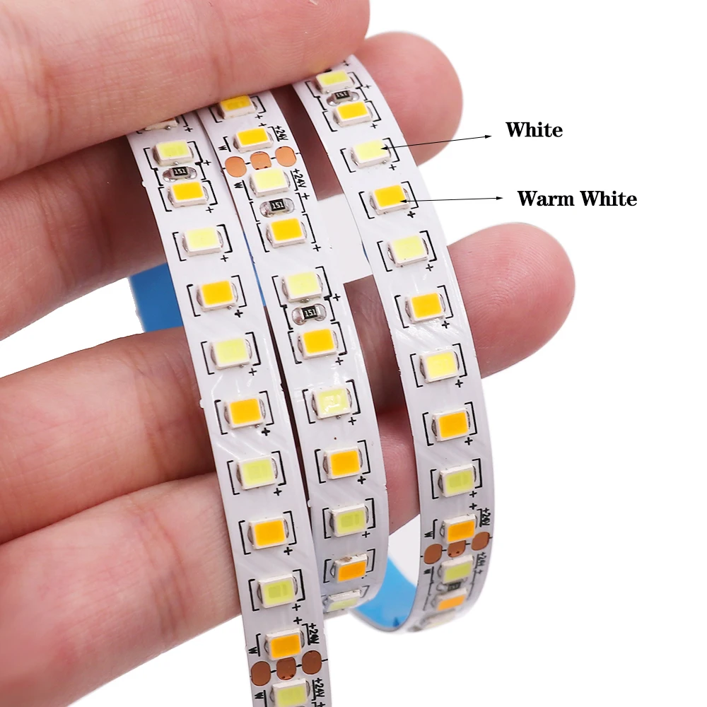 5 м светодиодный полосы светильник ССТ (белый + теплый белый) SMD 2835 Non
