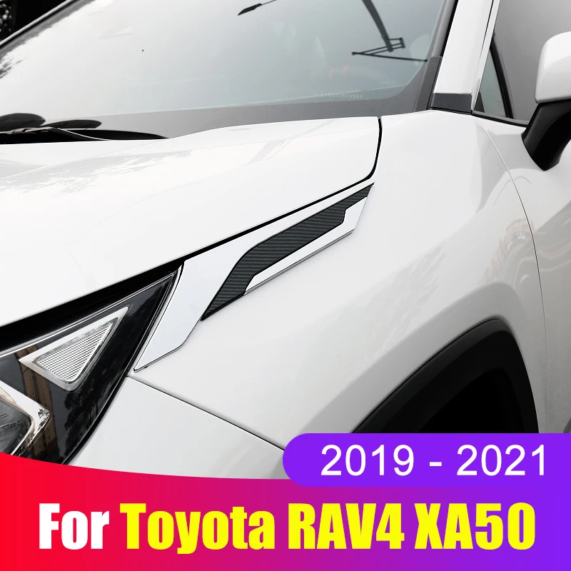 

For Toyota RAV4 2019 2020 2021 2022 RAV 4 XA50 ABS Car Leaf Board Decoration on Shark Gills Trim Stickers Decorate Accessories