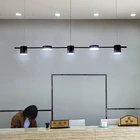 Современная Минималистичная светодиодная Подвесная лампа в полоску, минималистичные подвесные светильники длинной формы для бара, столовой, ресторана