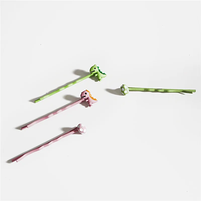 1 шт. корейские яркие цвета милые заколки для волос с динозавром женщин заколка