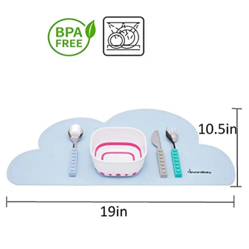 Коврик для детской тарелки в форме облаков 1 шт. пищевой силиконовый коврик стола