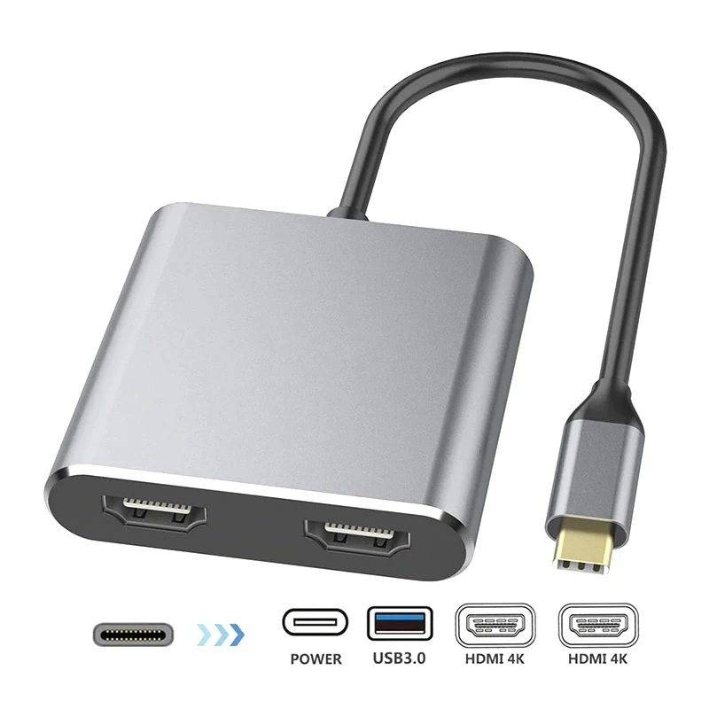 

Expansion Dock Type C to Dual HDMI Adapter Hub USB3.0 Pd Converter Simultaneous Display Dual Screen USB Hub Dual Screen