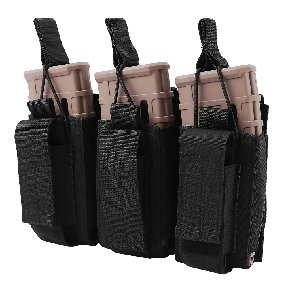 1000D тактическая мягкая Тройная Магнитная сумка открытая для магазина держатель