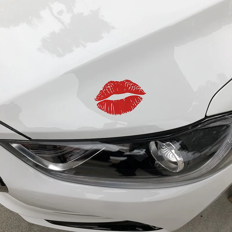 

10*7.5CM Kiss Marks Fuel Cap Decals Car Styling Decoration Vinyl Stickers Auto Accessories