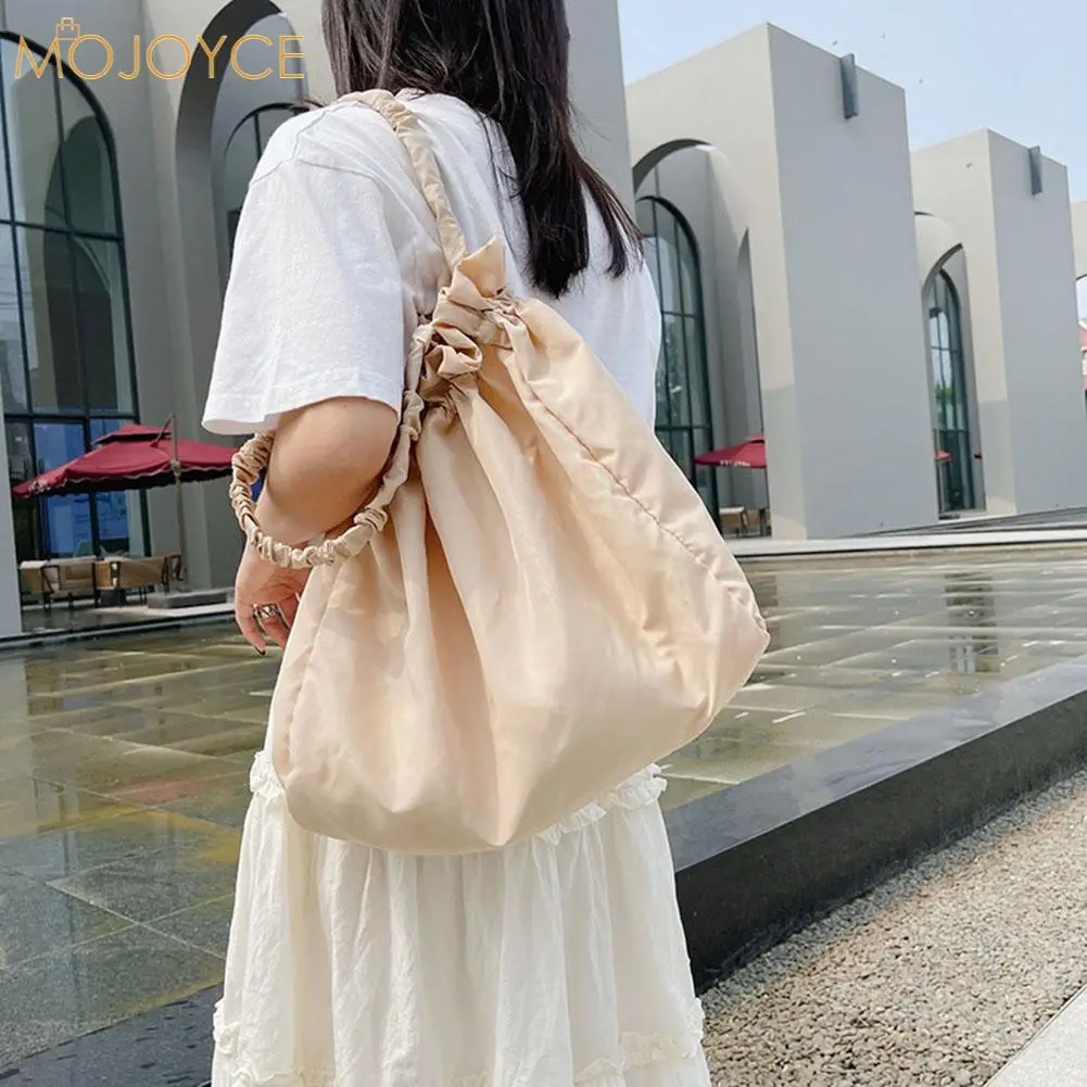 

Женские сумки на плечо, нейлоновые вместительные сумки, повседневные женские сумки-тоуты через плечо с открытым мундштуком для покупок