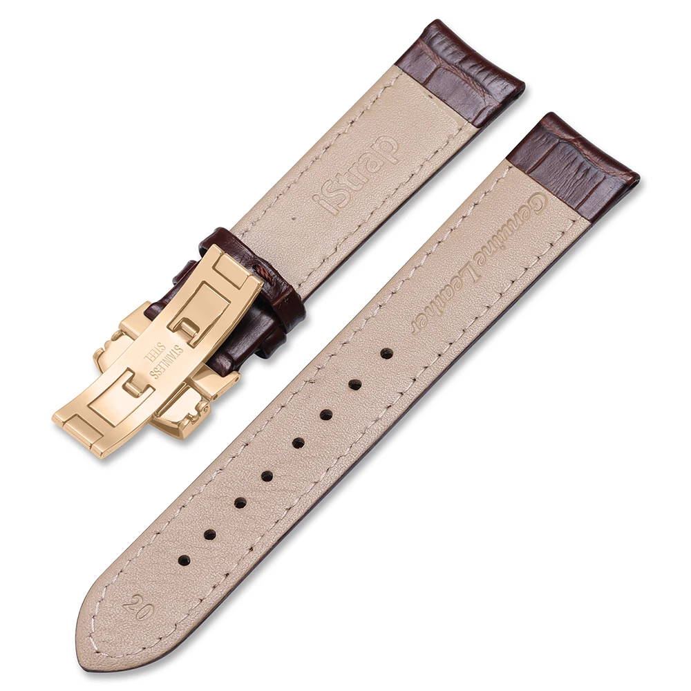 IStrap 18 мм до 24 мм ремешок из натуральной кожи для часов IWC Hamilton Omega Casio Breitling Tudor ремешок для часов летного пилота