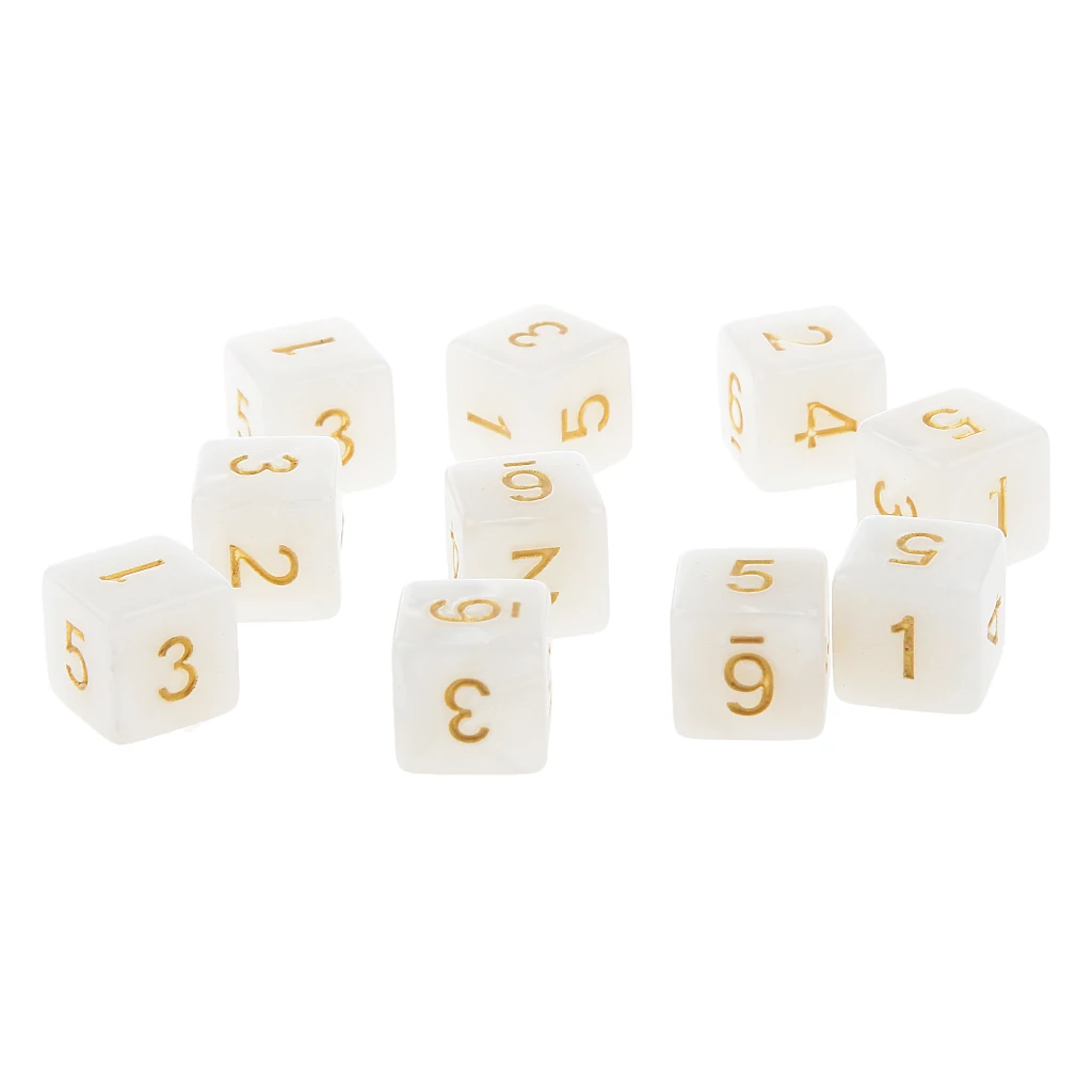 10 шт. многосторонняя акриловая настольная игра Wargames RPGs MTG TRPG ролевая D6 D10 D12 D20