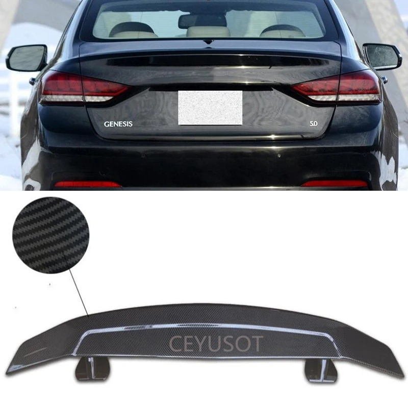 

CEYUSOT для универсального GT спойлера крыла Hyundai Genesis ABS материал для багажника автомобиля задняя губа задний хвост декоративный Комплект кузов...