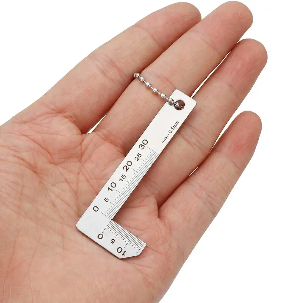 

0-15mm Stainless Steel Chamfering Angle Ruler 0.5mm Accuracy Square Gauge Durable