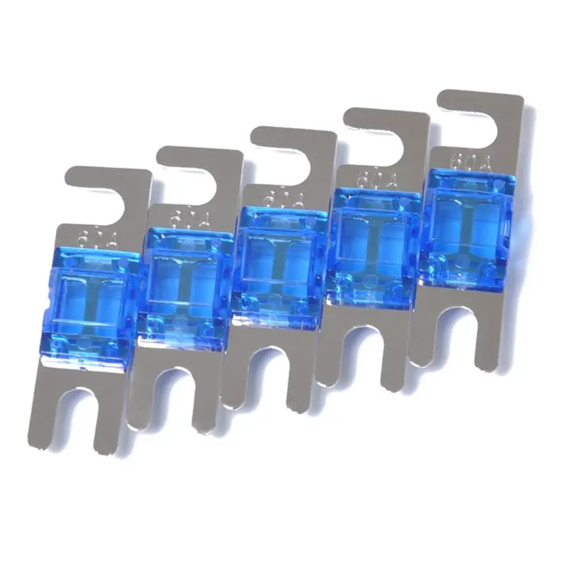 

5Pcs/Set 30/40/60/80/100A Nickel Plated Car Stereo Audio 32V AFS Zinc Alloy Mini ANL Fuses highly resistant to corrosion