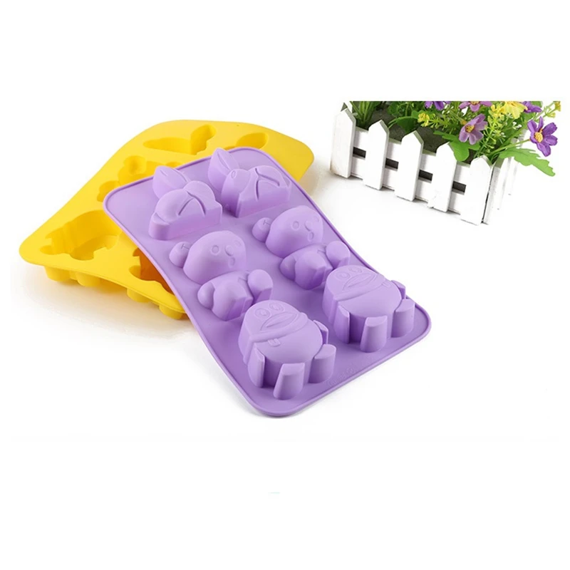 1 шт. кролик медведь животные силиконовая форма для торта лоток льда шоколадное